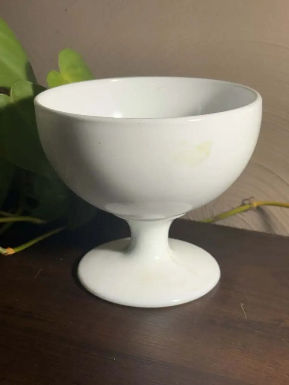 Vintage Milk Glass Pedestal Compote Candy Serving Bowl